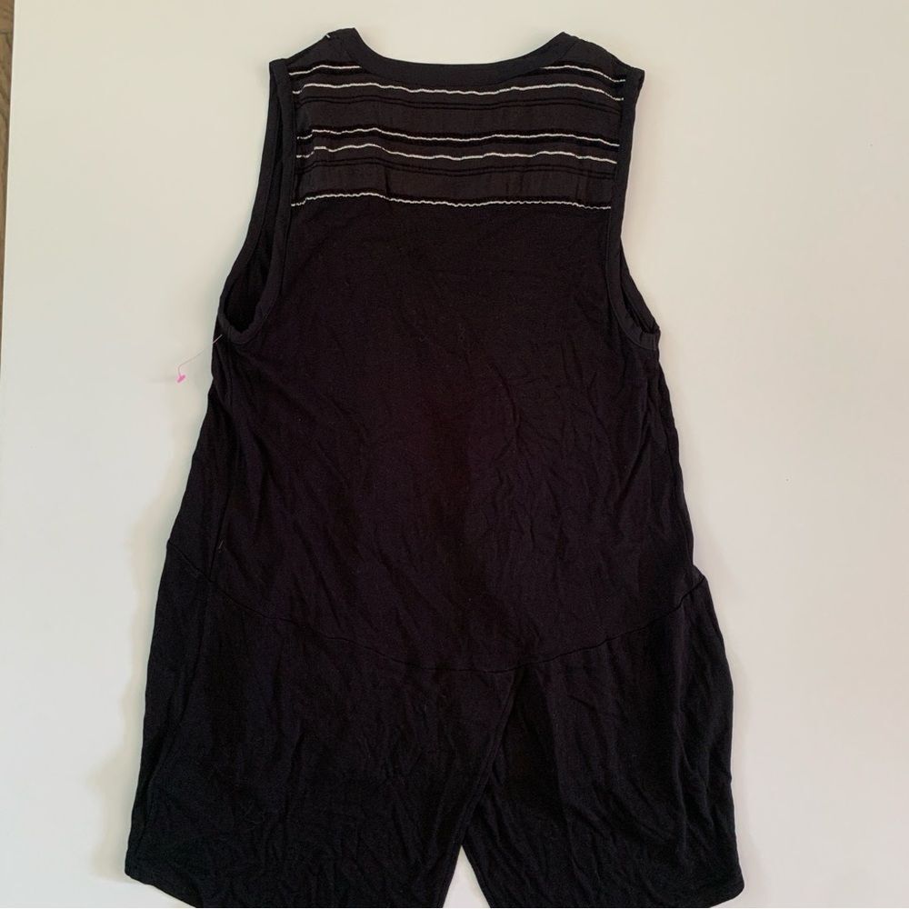 Anthropologie Deletta Shimmering Eve Black Tunic Blouse Size Medium - Picture 4 of 13
